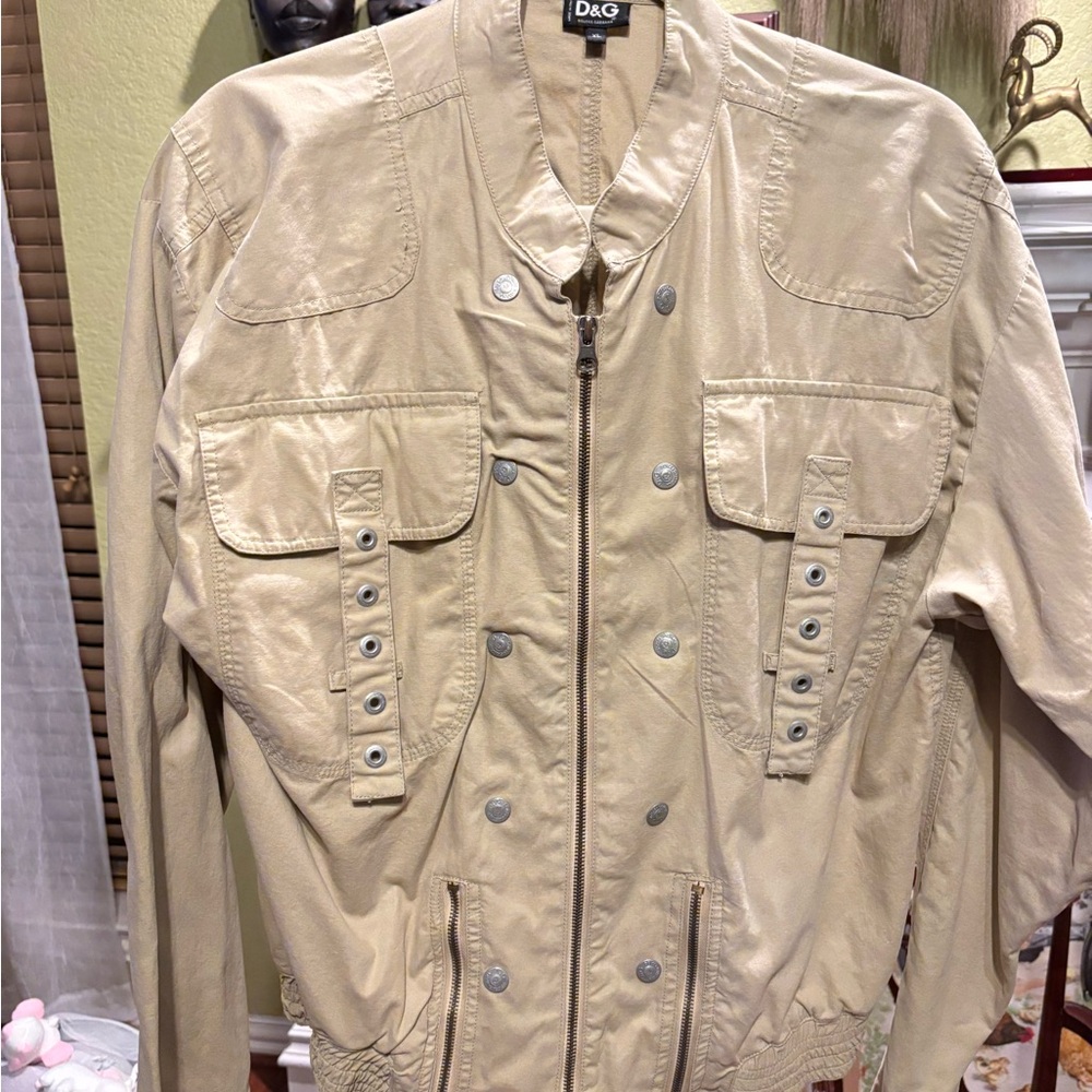 D&G Men's Beige Casual Jacket
